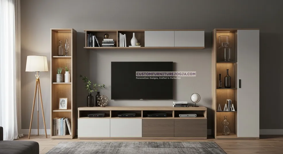 Jasa Pembuatan Cabinet Tv besar Jogja